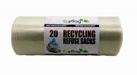 EcoBag 20 Recycling Refuse Sacks Clear - Image