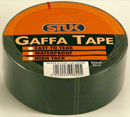 STUK Gaffa Tape Black 50m - Image