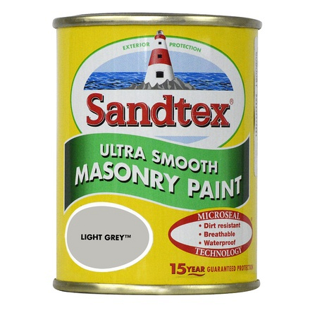 Sandtex Ultra Smooth Masonry Paint Light Grey 150ml Tester