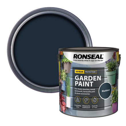 Ronseal Garden Paint Blackbird 2.5L like Garden Shades - Image