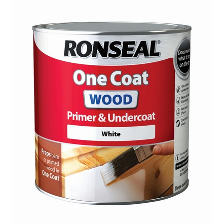 Ronseal One Coat Wood Primer & Undercoat White 2.5L - Image