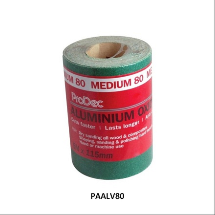 Rodo ProDec Green Aluminium Oxide Paper 80 Grit 5x115m - Image