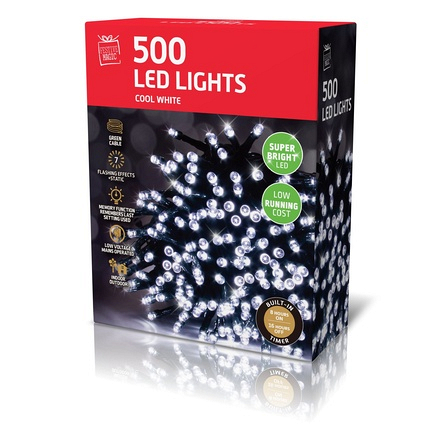 LED Chaser Lights Cold White 500 Pack - Image