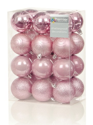 Premier Baubles Pink 24 x 60mm - Image