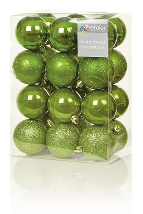Premier Baubles Green 24 x 60mm - Image