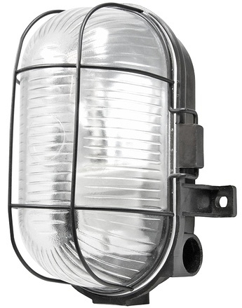 Powermaster Oval Caged Bulkhead Light 60w S5879 - Image