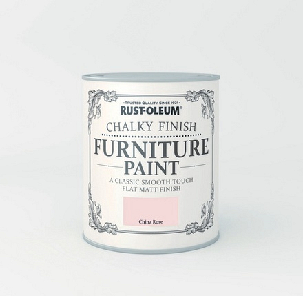 Rust-Oleum Chalk Furniture Paint China Rose 750ml - Image