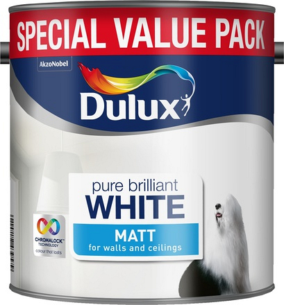 Dulux Pure Brilliant White Matt 3L - Image