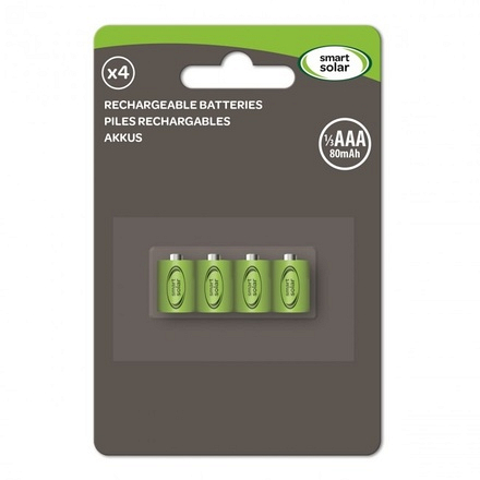 Rechargeable Smart 1/3 AAA Batteries 4 Pack