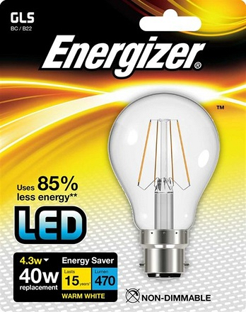 Energizer 4.3w BC LED Filament 470L=40w - Image
