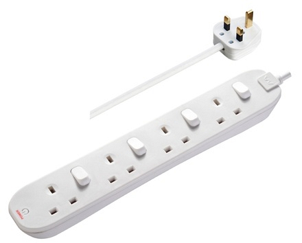 Masterplug Extension Lead With LED Indicator 4 Gang 2m - Image